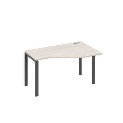 Стол правый эргономичный "Техно" металлокаркас UNO дуб / металлокаркас антрацит А4 А1 054 ДШ