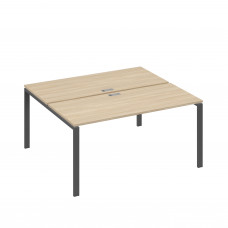 Рабочая станция на металлокаркасе UNO (2х160) дуб скандинавский / металлокаркас антрацит А4 А1 175 ДК