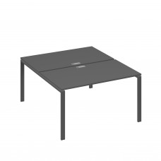 Станция рабочая на металлокаркасе UNO 2х140 антрацит премиум / металлокаркас антрацит А4 А1 177 АР