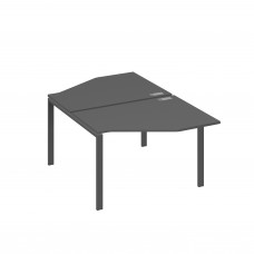 Рабочая станция опоры UNO со столами Техно (2х120) антрацит премиум / металлокаркас антрацит А4 А1 186 АР