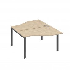 Рабочая станция (2х140) со столами Техно на каркасе UNO дуб скандинавский / металлокаркас антрацит А4 А1 187 ДК