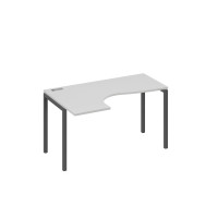 Стол эргономичный "Классика" левый на металлокаркасе DUE серый / металлокаркас антрацит А4 А2 033 СЕ