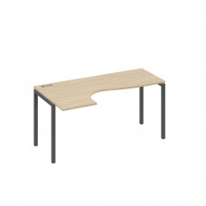 Стол на металлокаркасе DUE эргономичный левый "Классика" дуб скандинавский / металлокаркас антрацит А4 А2 035 ДК