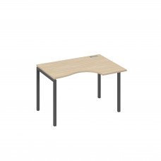 Стол эргономичный на металлокаркасе DUE правый "Классика" дуб скандинавский / металлокаркас антрацит А4 А2 042 ДК