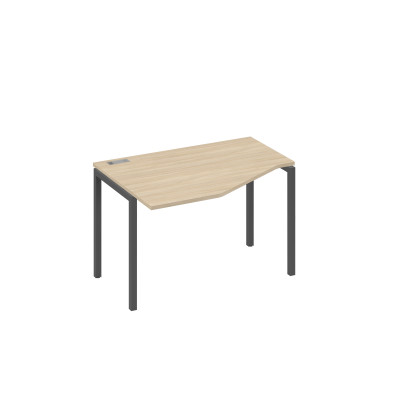Стол "Техно" эргономичный на металлокаркасе DUE левый дуб скандинавский / металлокаркас антрацит А4 А2 051 ДК