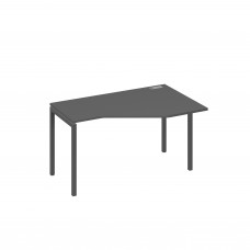 Стол "Техно" эргономичный на металлокаркасе DUE правый антрацит премиум / металлокаркас антрацит А4 А2 054 АР