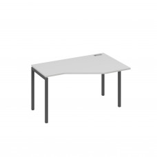 Стол "Техно" эргономичный на металлокаркасе DUE правый серый / металлокаркас антрацит А4 А2 054 СЕ