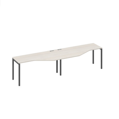 Рабочая станция (2х160) эргономичная "Техно" каркас DUE дуб / металлокаркас антрацит А4 А2 055-2 ДШ