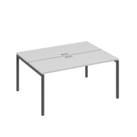 Рабочая станция 2х160 на опорах DUE серый / металлокаркас антрацит А4 А2 172 СЕ