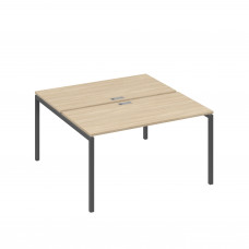 Рабочая станция опоры DUE 2х140 дуб скандинавский / металлокаркас антрацит А4 А2 174 ДК