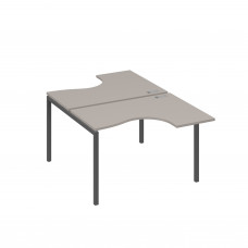 Рабочая станция столы Классика (2х120) каркас DUE мокко премиум / металлокаркас антрацит А4 А2 180 МП