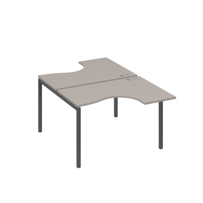 Рабочая станция столы Классика (2х120) каркас DUE мокко премиум / металлокаркас антрацит А4 А2 180 МП