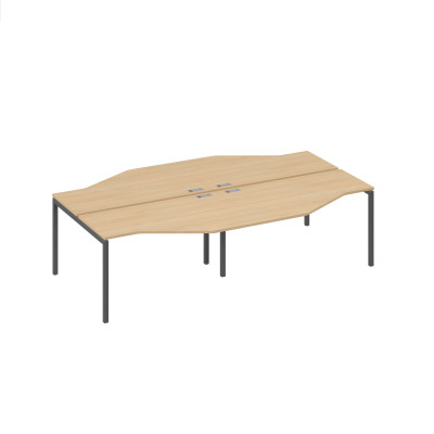 Рабочая станция опоры DUE столы (4х140) Техно натуральный дуб / металлокаркас антрацит А4 А2 187-2 НД