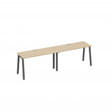 Рабочая станция на металлокаркасе TRE (2х140) дуб скандинавский / металлокаркас антрацит А4 А3 004-2 ДК