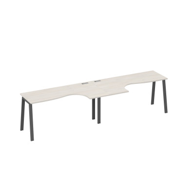 Рабочая станция металлокаркас TRE (2х160) столы Классика дуб / металлокаркас антрацит А4 А3 035-2 ДШ