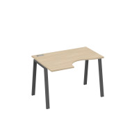 Стол "Классика" на металлокаркасе TRE левый эргономичный дуб скандинавский / металлокаркас антрацит А4 А3 041 ДК