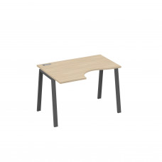 Стол "Классика" на металлокаркасе TRE левый эргономичный дуб скандинавский / металлокаркас антрацит А4 А3 041 ДК