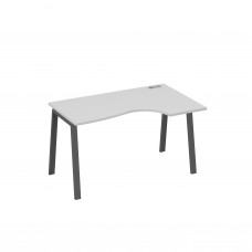 Стол на металлокаркасе TRE эргономичный правый "Классика" серый / металлокаркас антрацит А4 А3 044 СЕ