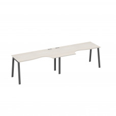 Рабочая станция каркас TRE столы (2х160) дуб / металлокаркас антрацит А4 А3 045-2 ДШ