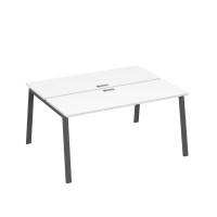 Станция 2х160 рабочая с металлокаркасом TRE белый премиум / металлокаркас антрацит А4 А3 172 БП