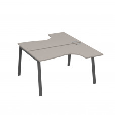 Рабочая станция TRE (2х140) столы Классика эргономичные мокко премиум / металлокаркас антрацит А4 А3 181 МП