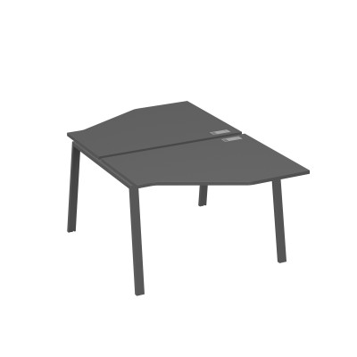 Рабочая станция TRE (2х120) со столами Техно антрацит премиум / металлокаркас антрацит А4 А3 186 АР