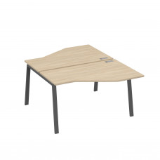 Рабочая станция (2х140) каркас TRE со столами Техно дуб скандинавский / металлокаркас антрацит А4 А3 187 ДК