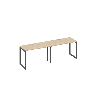 Рабочая станция на металлокаркасе QUATTRO (2х120) дуб скандинавский / металлокаркас антрацит А4 А4 003-2 ДК