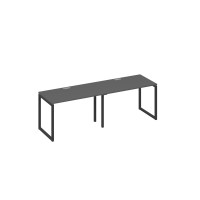 Рабочая станция на каркасе QUATTRO (2х120) антрацит премиум / металлокаркас антрацит А4 А4 013-2 АР