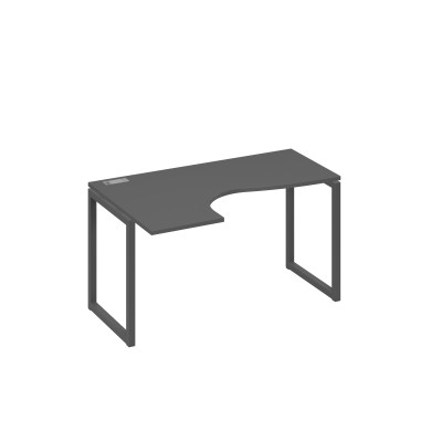Стол левый "Классика" эргономичный металлокаркас QUATTRO антрацит премиум / металлокаркас антрацит А4 А4 033 АР