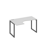 Стол левый "Классика" эргономичный металлокаркас QUATTRO серый / металлокаркас антрацит А4 А4 033 СЕ