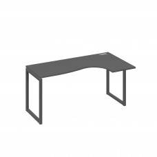 Стол правый "Классика" эргономичный на металлокаркасе QUATTRO антрацит премиум / металлокаркас антрацит А4 А4 036 АР