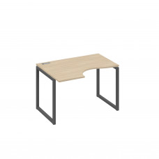 Стол "Классика" эргономичный на металлокаркасе QUATTRO левый дуб скандинавский / металлокаркас антрацит А4 А4 041 ДК