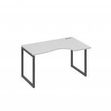 Стол правый "Классика" эргономичный на металлокаркасе QUATTRO серый / металлокаркас антрацит А4 А4 044 СЕ