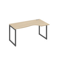 Стол эргономичный правый "Классика" на металлокаркасе QUATTRO дуб скандинавский / металлокаркас антрацит А4 А4 046 ДК