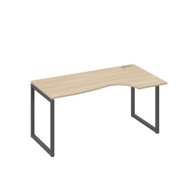 Стол эргономичный правый "Классика" на металлокаркасе QUATTRO дуб скандинавский / металлокаркас антрацит А4 А4 046 ДК