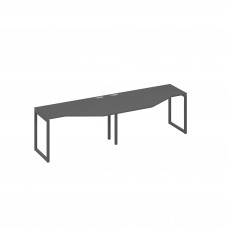Рабочая станция опоры QUATTRO столы (2х140) Техно антрацит премиум / металлокаркас антрацит А4 А4 053-2 АР