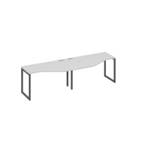 Рабочая станция опоры QUATTRO столы (2х140) Техно серый / металлокаркас антрацит А4 А4 053-2 СЕ