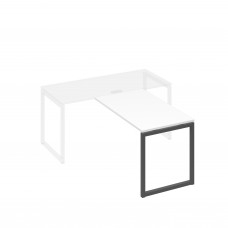 Брифинг-приставка на металлокаркасе QUATTRO белый премиум / металлокаркас антрацит А4 А4 074 БП