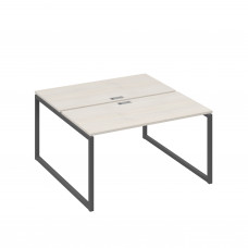 Рабочая станция 2х140 на опорах QUATTRO дуб / металлокаркас антрацит А4 А4 174 ДШ