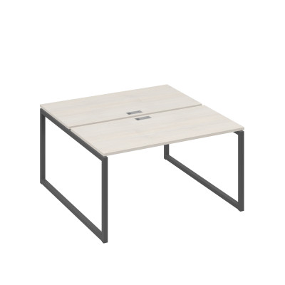 Рабочая станция 2х140 на опорах QUATTRO дуб / металлокаркас антрацит А4 А4 174 ДШ