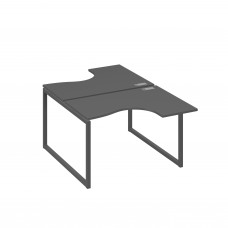Рабочая станция эргономичная Классика каркас QUATTRO (2х120) антрацит премиум / металлокаркас антрацит А4 А4 180 АР