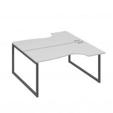 Рабочая станция (2х160) столы Классика опоры QUATTRO серый / металлокаркас антрацит А4 А4 185 СЕ