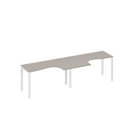 Рабочая станция UNO (2х140) со столами Классика мокко премиум / металлокаркас белый А4 Б1 033-2 МП