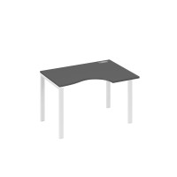 Стол эргономичный правый "Классика" на металлокаркасе UNO антрацит премиум / металлокаркас белый А4 Б1 042 АР