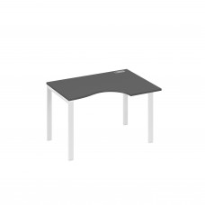 Стол эргономичный правый "Классика" на металлокаркасе UNO антрацит премиум / металлокаркас белый А4 Б1 042 АР