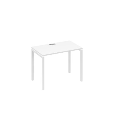 Стол письменный на металлокаркасе DUE белый премиум / металлокаркас белый А4 Б2 002 БП