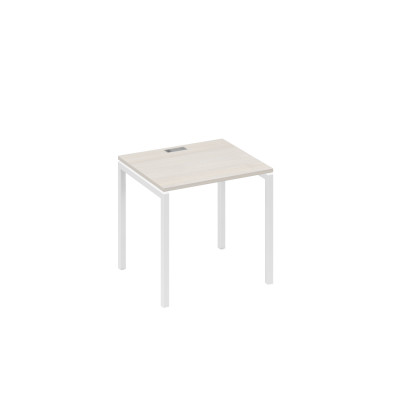 Стол письменный на металлокаркасе DUE дуб / металлокаркас белый А4 Б2 011 ДШ