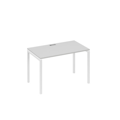 Стол письменный на металлокаркасе DUE серый / металлокаркас белый А4 Б2 013 СЕ