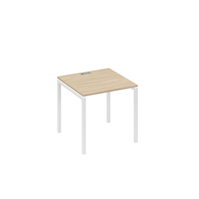 Стол письменный на металлокаркасе DUE дуб скандинавский / металлокаркас белый А4 Б2 021 ДК